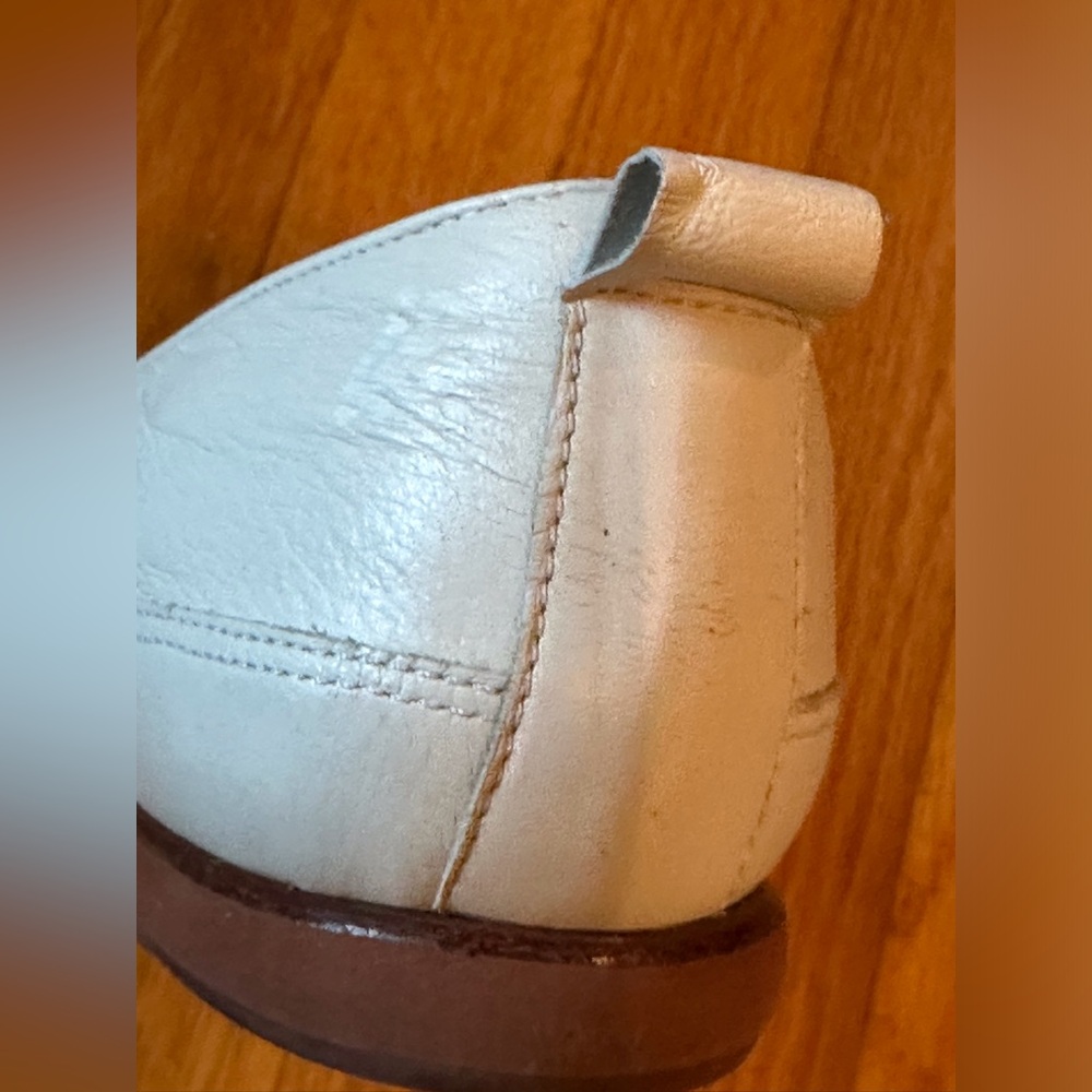 White Flat Comfy Leather Women’s Loafer Shoe - Picture 5 of 7